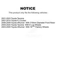 thumbnail image 2 of CMX Front Disc Brake Rotors Pair for Car Toyota Tacoma 4Runner FJ Cruiser K8-100480, 2 of 8