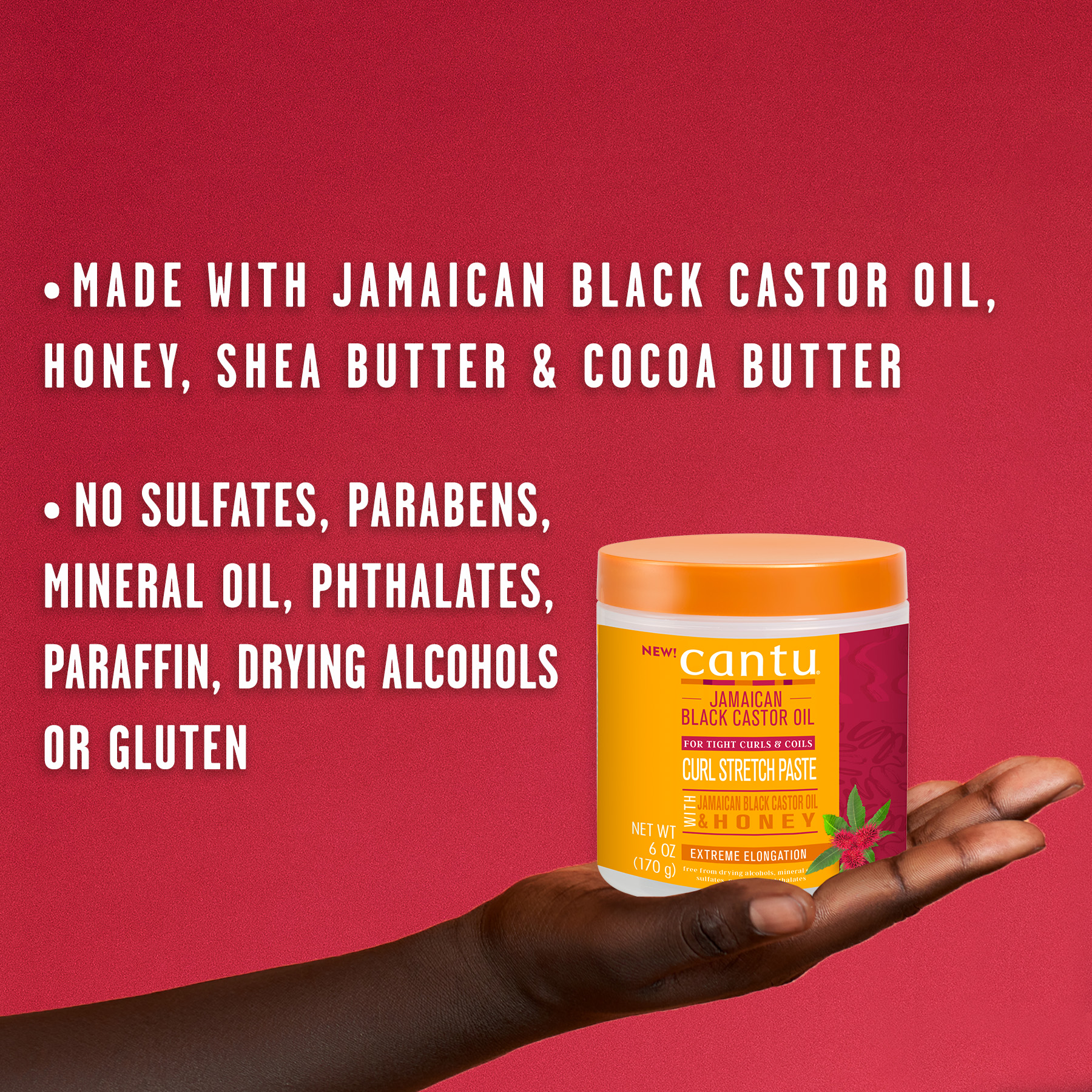 Cantu Jamaican Black Castor Oil Curl Stretch Paste, 6 oz. - image 2 of 7