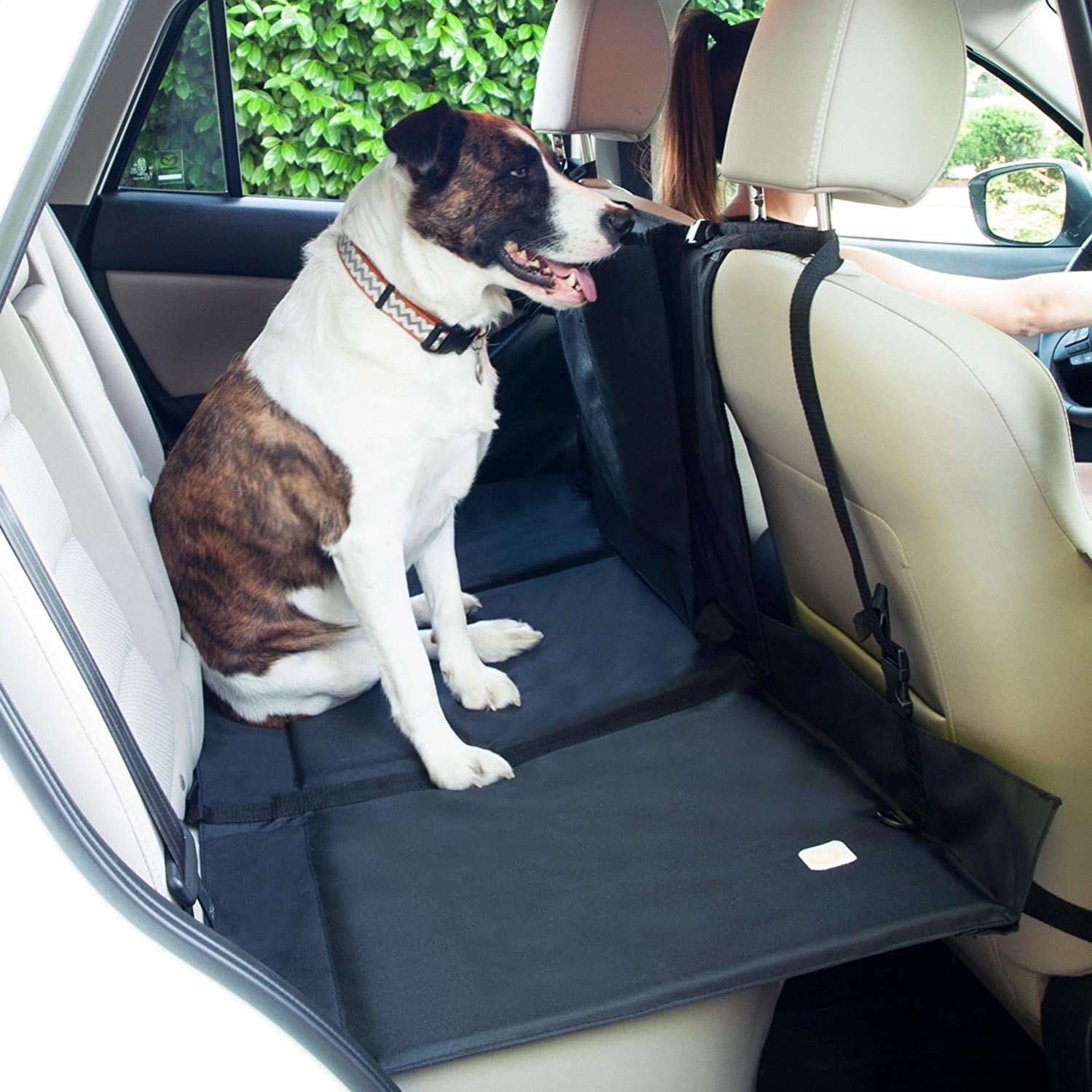 FrontPet Backseat Cover Cushioned Pet Bridge & Barrier for