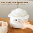 thumbnail image 5 of NFTIGB 200W Mini Ceramic Stew Cooker 1 Liter Capacity Electric Slow Cooker For Porridge Soup And Broth With Automatic Power Off Safety Feature Ideal For Home Kitchen Countertops 110V White, 5 of 9