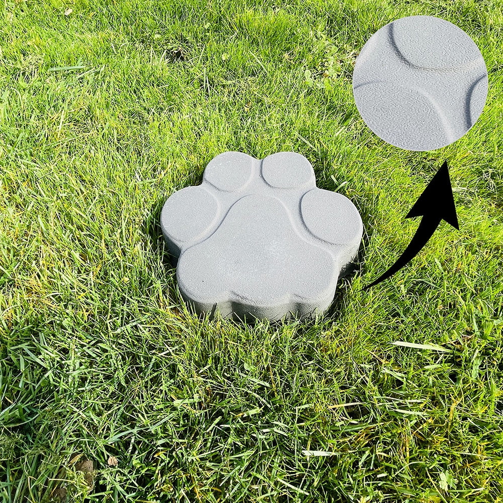Concrete Cement Mold Dog Paw Mold Dog Cat Paw Print Stepping Stone Mold Textured Mold for Non-Slip Stepping Stones Made in USA Paw Print Garden Decor Mold AUTUMN Set of 2 Sizes Paw Print Mold 