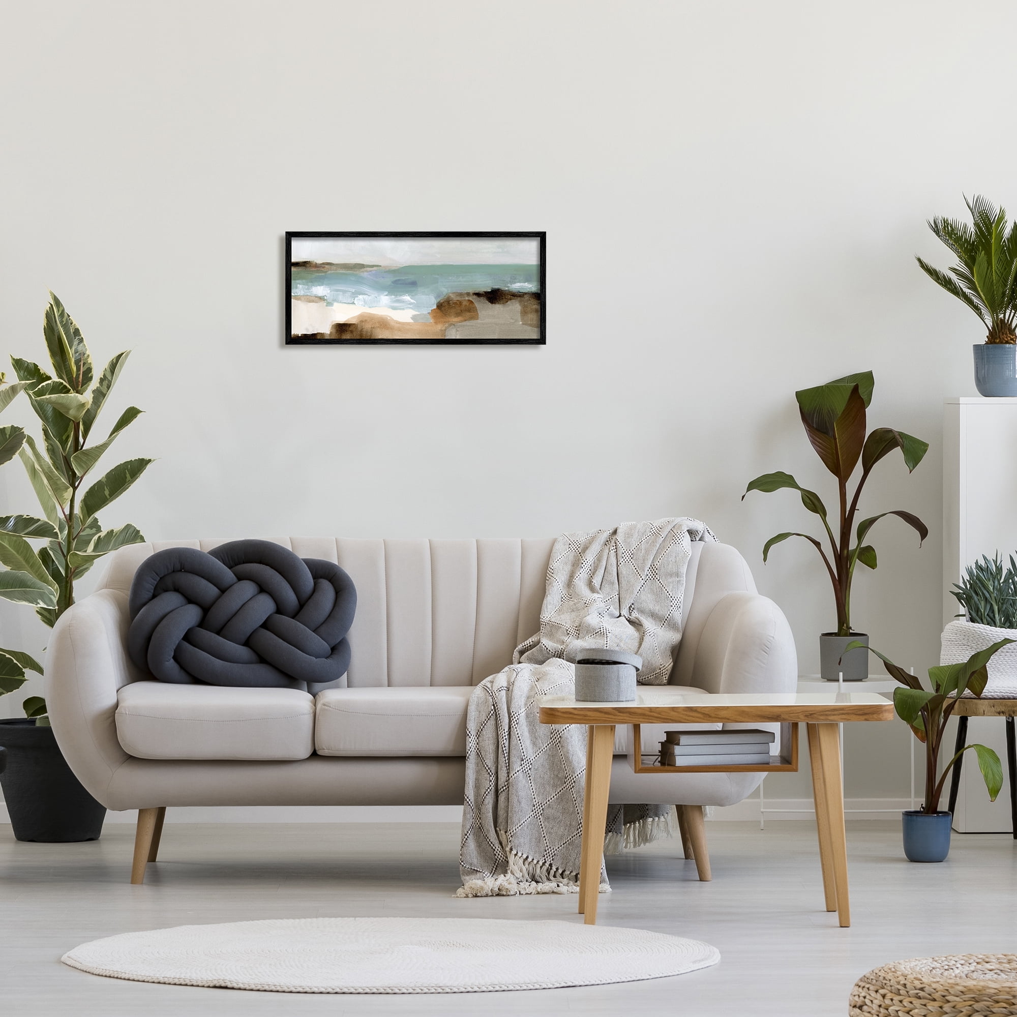 Stupell Industries Abstract Ocean Wave Landscape Muddy Earth Tones, 10 x 24, Designed by Victoria Barnes