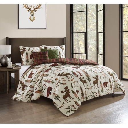 Carbon Loft Capozzoli 5-piece Reversible Comforter Set King Western, Cabin & Lodge, Cottage