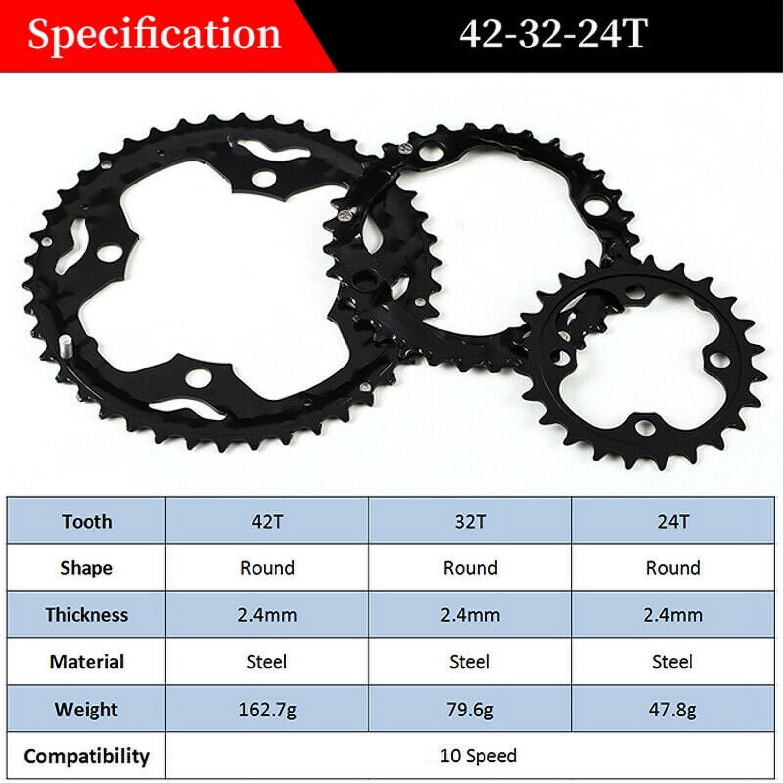 BUCKLOS 64/104BCD Bike Chainring – 22T To 44T, 3-Speed For Road/MTB (Shimano/SRAM)
