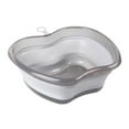 thumbnail image 2 of Foot Soaking Tub Collapsible Bucket Foot Bath Basin Foldable Laundry Basket Portable Plastic Basins Foldable Wash Basin Collapsible Dish Pan Gray Trumpet, 2 of 8