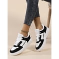 thumbnail image 4 of Ladies' Lace-up Casual Sports Sneakers, White Lightweight Street Fashionable And Simple Skateboard Shoes For Women, 4 of 4