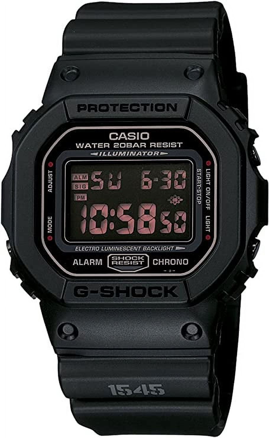 SEESEE CASIO G-SHOCK DW5600 ブラック Casio G-Shock, Black Digital Quartz Men's Outdoor Watch, 20 ATM