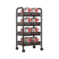 thumbnail image 3 of Mobile hollowed-out small trolley household small mesh trolley kitchen bedroom storage rack living room snack rack, 3 of 6