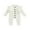 White, variant on Michellecmm Baby Girl’s Knitted Romper Fashion Solid Color Round Neck Button Ruffles Long Sleeve Jumpsuit