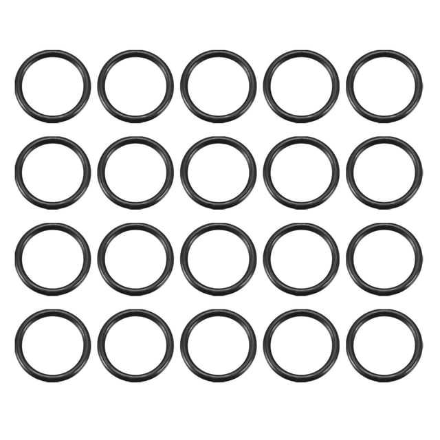 20 piezas de anillo de goma negro de 14 mm x 11 mm x 1.5 mm, juntas de sellado de aceite