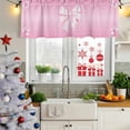 thumbnail image 5 of 2 Pack Valances for Window, Valentine's Day Short Curtains for Kitchen Bedroom Living Room, Pink Bowknot Ribbon Modern Mother's Day Rod Pocket Small Window Treatment Valance Drapes 42 x 12 Inch, 5 of 8