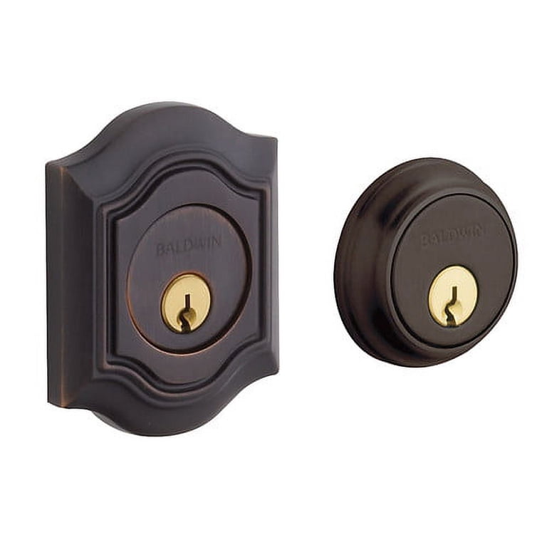Baldwin Bethpage Deadbolt – Polished Brass, Double Cylinder, 2-1/8″ Door Prep