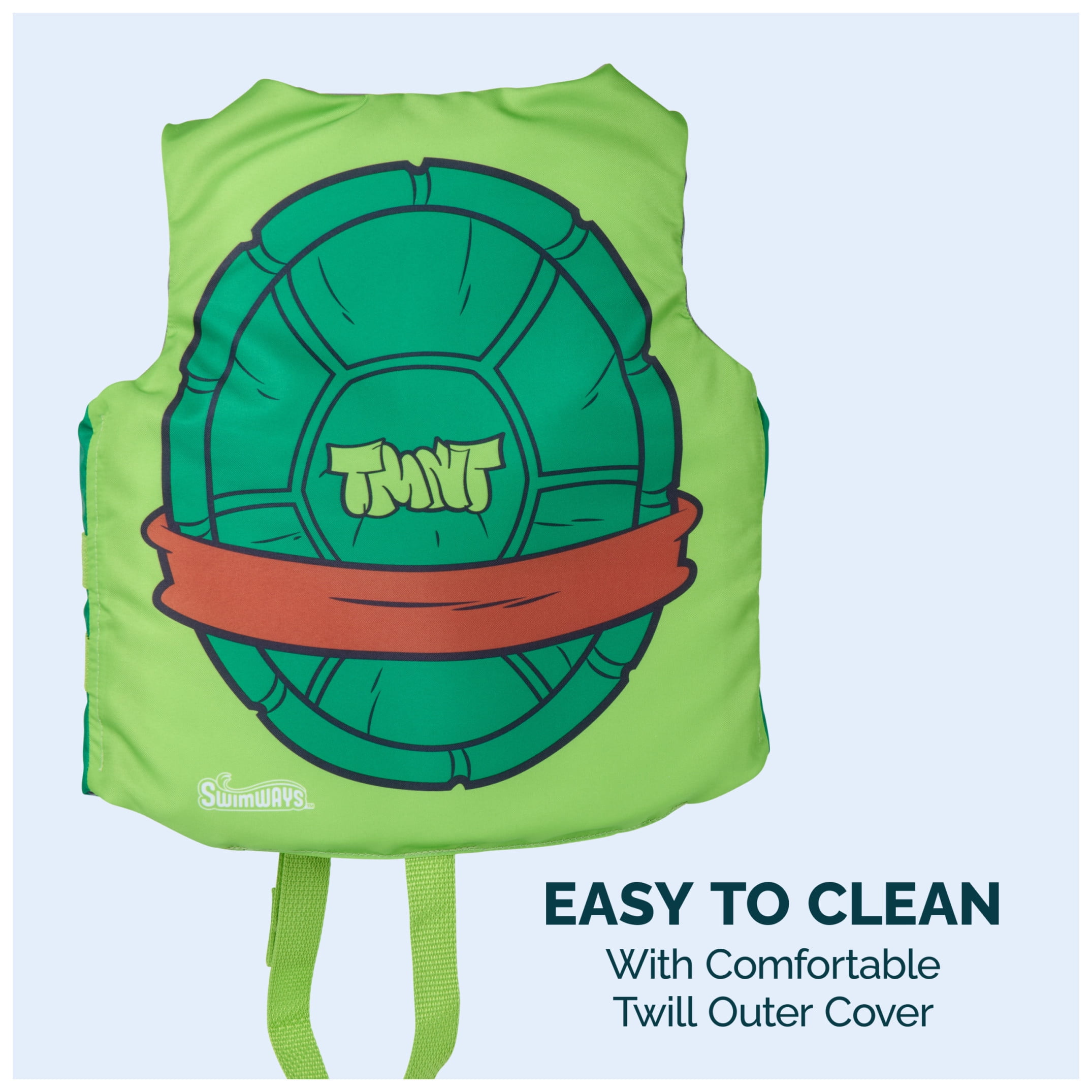 SwimWays TMNT Life Jacket, USCG Approved Life Vest for Kids 33-55 lbs