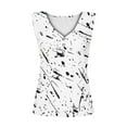 thumbnail image 3 of DailyTrove Women's Star Print Sleeveless Tank - V-Neck Casual Top, Whimsical for Festival & Summer, 3 of 4