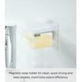 thumbnail image 2 of Yamazaki Home Traceless Adhesive Magnetic Soap Holder, White, ABS Plastic, Supports 0.55 pounds, Adhesive, No Assembly, 2 of 7