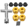 thumbnail image 4 of Adaptador de Cubo Hexagonal Sincero para Ruedas 12 mm 9 mm de Grosor M4 RC 1/10 Oro, 4 of 10