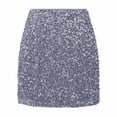 thumbnail image 3 of RUTAYY Women Sequin Skirt High Waisted Glitter Sparkly Bodycon Mini Skirt Solid Color Flowy Swing Pleated Beach Skirts, 3 of 4