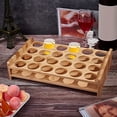 thumbnail image 4 of 24 Shot Glass Holder Hole: 1.47 Inch Shot Glass Tray Bamboo Shot Glass Serving Tray Shot Glass Storage Shot Glass Display Bar Accessories for Party Bar Club Bar Family Gathering, 4 of 9