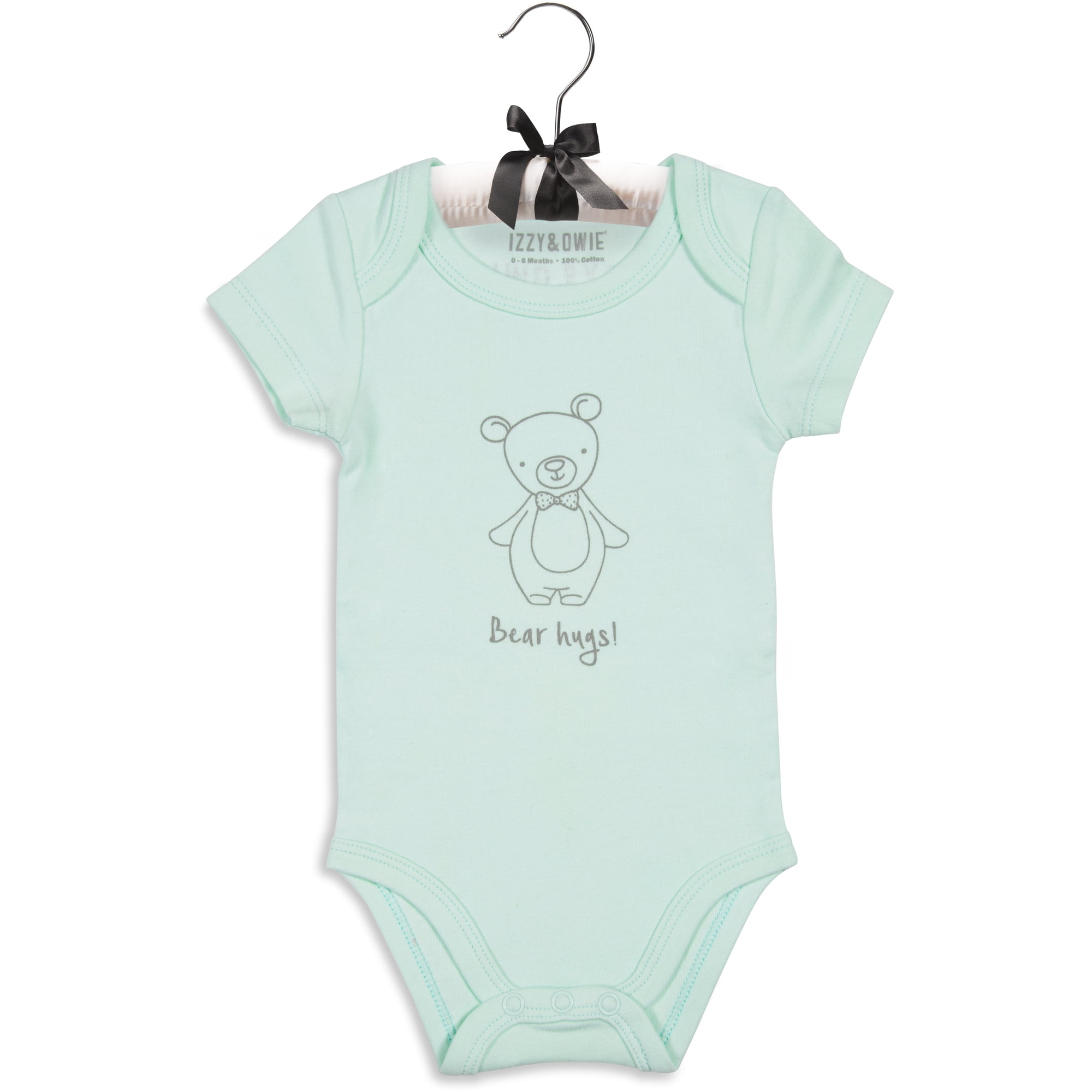 Pavilion Gift Company - Soft Green Bear - 0-6 Months Onesie