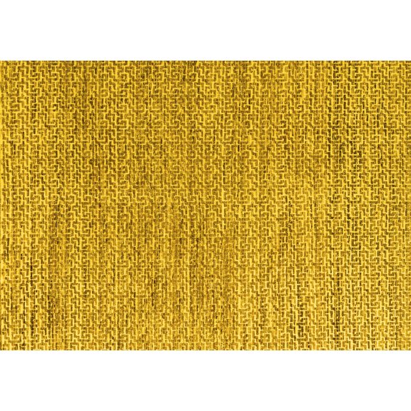 Ahgly Company Indoor Rectangle Abstract Yellow Modern Area Rugs, 5' x 7'