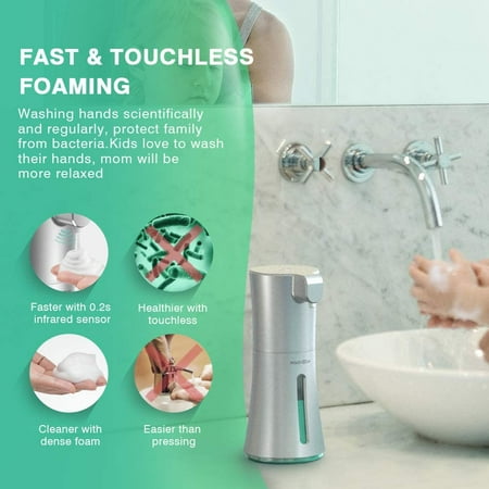 HadinEEon Automatic Soap Dispenser, 350ml/12oz Touchless Waterproof