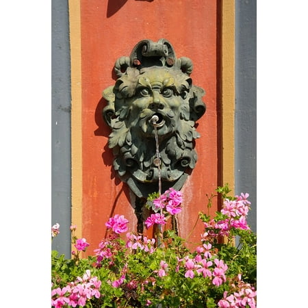 - Framed Art For Your Wall Water Water Jet Gargoyle Fountain Water Feature 10x13 Frame