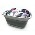 thumbnail image 6 of SAMMART Set of 2 Collapsible Plastic Laundry Basket - Foldable Pop Up Storage Container/Organizer - Portable Washing Tub - Space Saving Hamper/Basket, 6 of 9