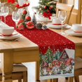 thumbnail image 5 of Burlap Table Runner 36 Inches Long,Christmas Tree Farmhouse Gnomes Non-Slip Kitchen Table Runners for Dining Room Everyday Use Party Table Decorations Red White Green, 5 of 9