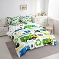 thumbnail image 3 of Castle Fairy Trash Truck Boy 7-Piece Bedding Comforter Set, King Size, Garbage Truck, Cartoon Truck, 3 of 8