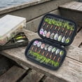 thumbnail image 2 of 16pcs Fishing Lures Spinner Baits Kit, Carbon Steel Metal Trout Lures with Treble Hooks & Rooster Tail, Freshwater Saltwater Spinnerbait Spoon for Men Gift(xxw), 2 of 6