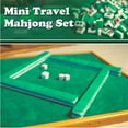 thumbnail image 2 of Mini Mahjong Set with Folding Mahjong Table Portable Mah Jong Game Set For Travel Family, 2 of 8