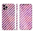 thumbnail image 3 of DesignSkinz White Slanted Lines Over Pink and Purple Grunge Surface Full-Body Skin Decal Wrap Cover for iPhone 15 Pro Max, 3 of 9