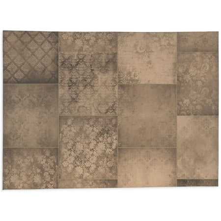 

Eclectic Bohemian Patchwork Neutral Kitchen Mat by Kavka Designs