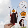 thumbnail image 2 of Espeluznante calabaza de Halloween espantapájaros vidrieras colgantes ornamento atrapasueños ventanas puertas habitación decoración del hogar gato negro decoración de Halloween espeluznante decoració, 2 of 5
