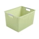 thumbnail image 1 of Caja de plástico duradera Yuarrent Organizador de almacenamiento apilable Verde L, 1 of 6