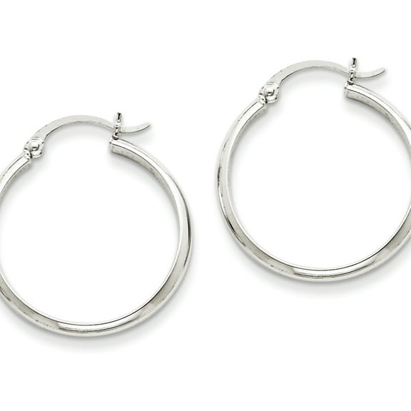 Primal Gold 14 Karat White Gold Hoop Earring