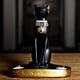 thumbnail image 2 of Estatua de gato egipcio de té ligero escultura de resina decoración estatuilla coleccionable para la habitación para hogar jardín Soledad Estatua de estatuilla de gato Bastet, 2 of 8