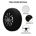 thumbnail image 2 of Naloa Snowflake Gradient Purple PVC Leather Spare Tire Wheel Cover for Car Truck SUV Camper Trailer Universal Fit many size16 inch, 2 of 6