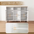 thumbnail image 2 of GVN Sideboard Buffet Cabinet, Kitchen Buffet Cabinet,Sideboard Buffet Cabinet Kitchen Storage Cabinet with 5-Position Adjustable Shelves-White, 2 of 9