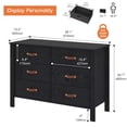 thumbnail image 3 of WAMPAT Black Dresser for Bedroom, Wood Dresser with 6 Drawers, Kids Dressers & Chest of Drawers, Classic Storage Cabinet Organizer for Closet, Living Room, Hallway, 3 of 5