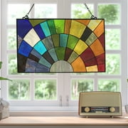 River of Goods Tiffany Style Stained Glass Rays of Sunshine Window Panel