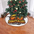 thumbnail image 2 of FMSHPON Dinosaurs World Tyrannosaur Skeleton Xmas Christmas Tree Skirt Stand Mat for Holiday Party Decoration Indoor Outdoor 36 inches, 2 of 3