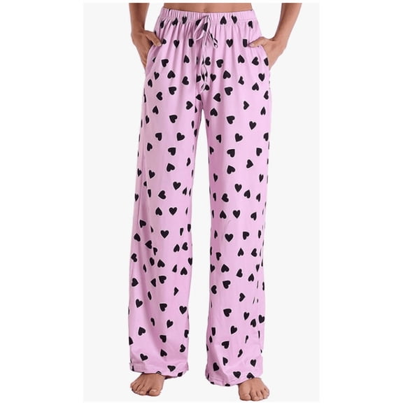 Pajama Pants for Women: Casual Comfy Loose Womens Pajama Pants, Floral Printed Plus Size Full Length Pants Elastic Waist Pajama Pants with Pockets