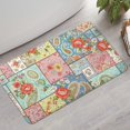 thumbnail image 2 of Pioneer Flower Floral Print Pattern Bathroom Rugs Mat, Non Slip Microfiber Bathroom Rug with Rubber Backing, Soft Mats for Bathroom Floor Tub Shower, 17"x30", 2 of 5