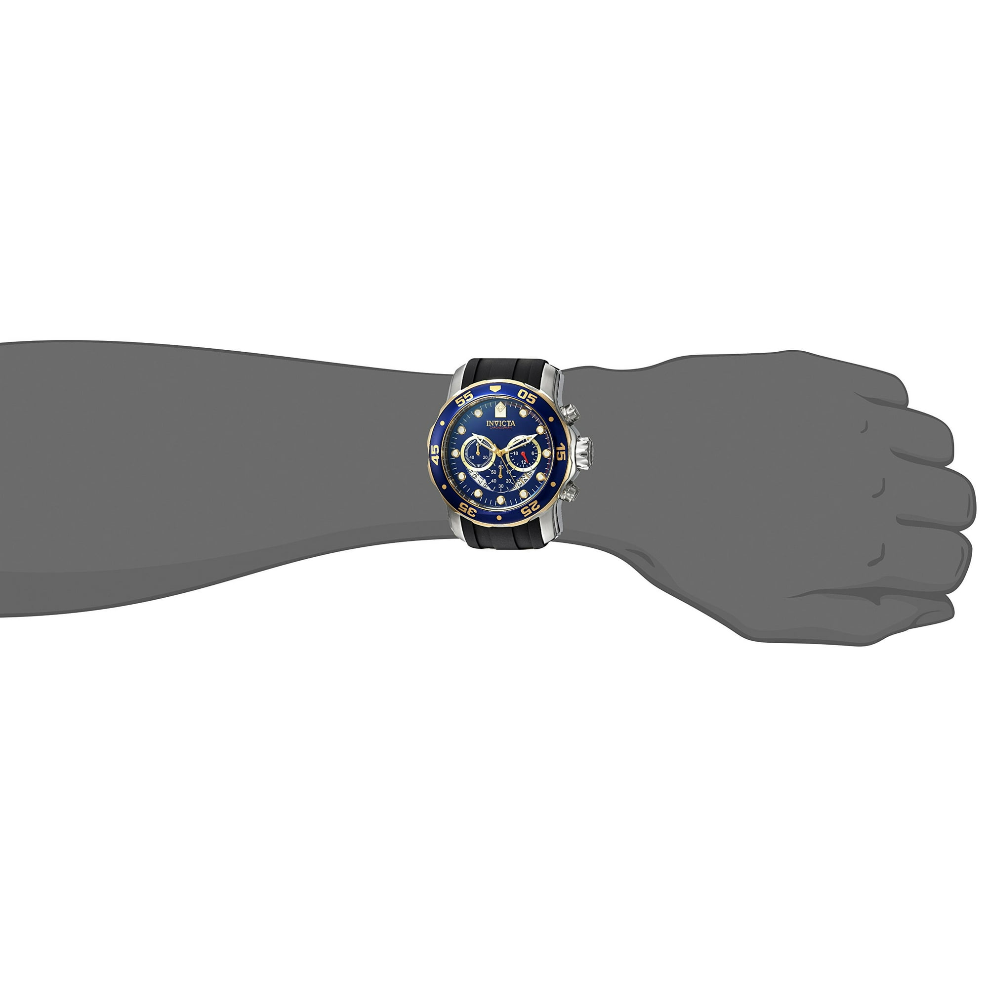 Invicta Men s Pro Diver 22971 Blue Silicone Quartz Diving Watch