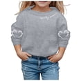 thumbnail image 1 of Chandail Doux à Manches Longues pour Fille, Graphique, Mignon, Col Rond, Chandails, Haut, Vêtements pour Filles, 1 of 4