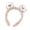 Khaki, variant on Hair Hoop Toothed Anti-Slip Plush Headband with Bear Ears Decor Fluffy Elastic Face Washing Makeup Hairband