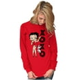 thumbnail image 4 of Retro Betty Boop XOXO Puppy Love Women Plus Size Long Sleeve Tee Brisco Brands 2X, 4 of 5