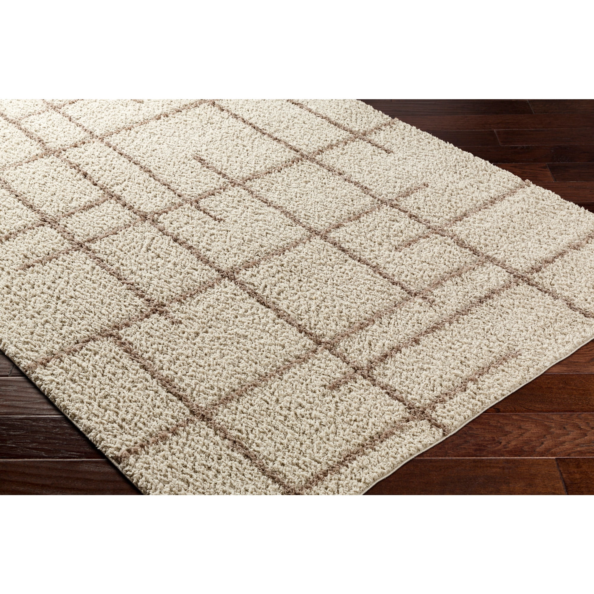 Artistic Wavers Maryland Shag Area Rug, 5'3" x 7', Taupe/Brown
