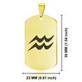 thumbnail image 2 of Stainless Steel Aquarius Zodiac Sign (Water Bearer) Dog Tag Pendant Necklace, 2 of 3